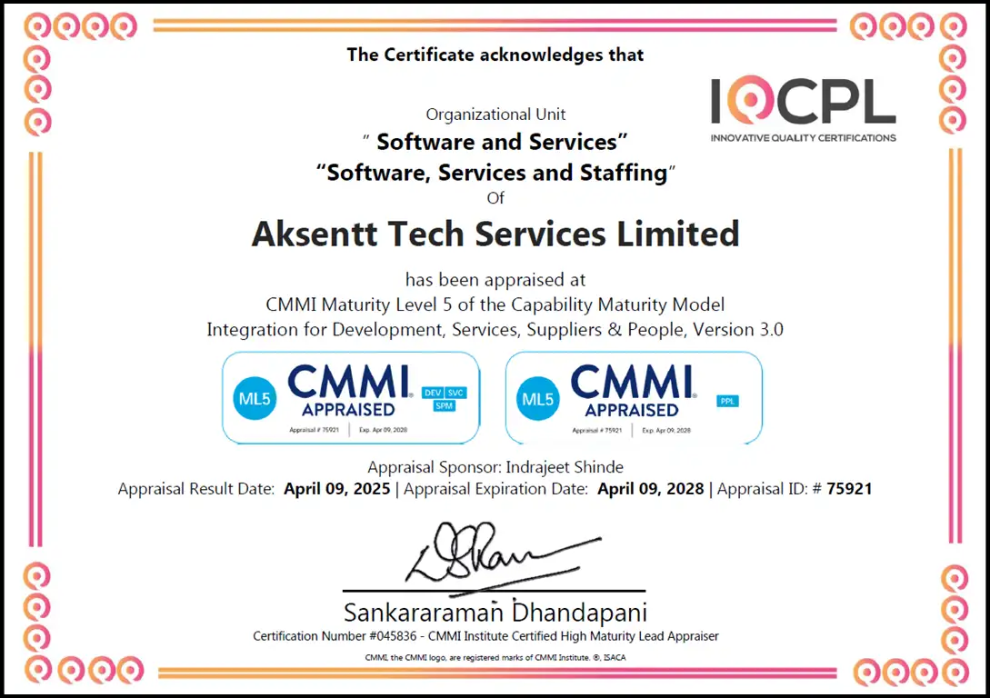 Aksent Techserv Aksent Techserv awards and recognition Pune